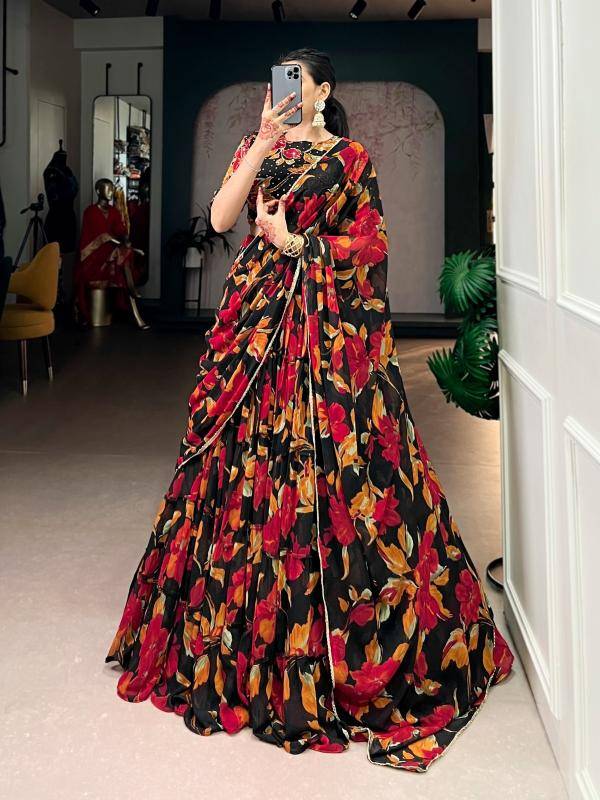 LNB 145 Marble BLKLehenga manufacturers in Delhi